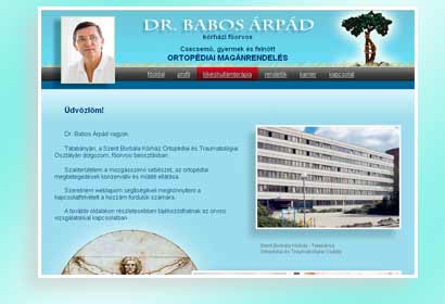 Dr. Babos Árpád orthopéd főorvos honlapja